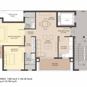 pyramid 3 bhk type I